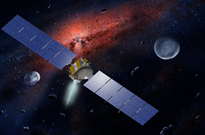 [图片说明]：“曙光”谷神星探测器。版权：NASA。